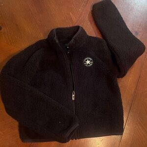 Converse Dark Brown Fleece Puffer Jacket